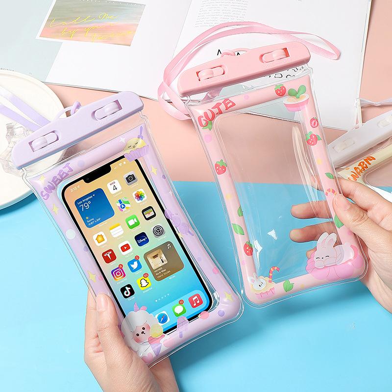 Waterproof Cartoon Phone Pouch Drift Diving Swimming Bag Underwater Dry Bag Case Cover For Phone Water Sports Beach Pool Skiing