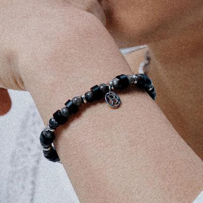 SCALETTO BLACK WSM018 Gray Gemstone Bracelet
