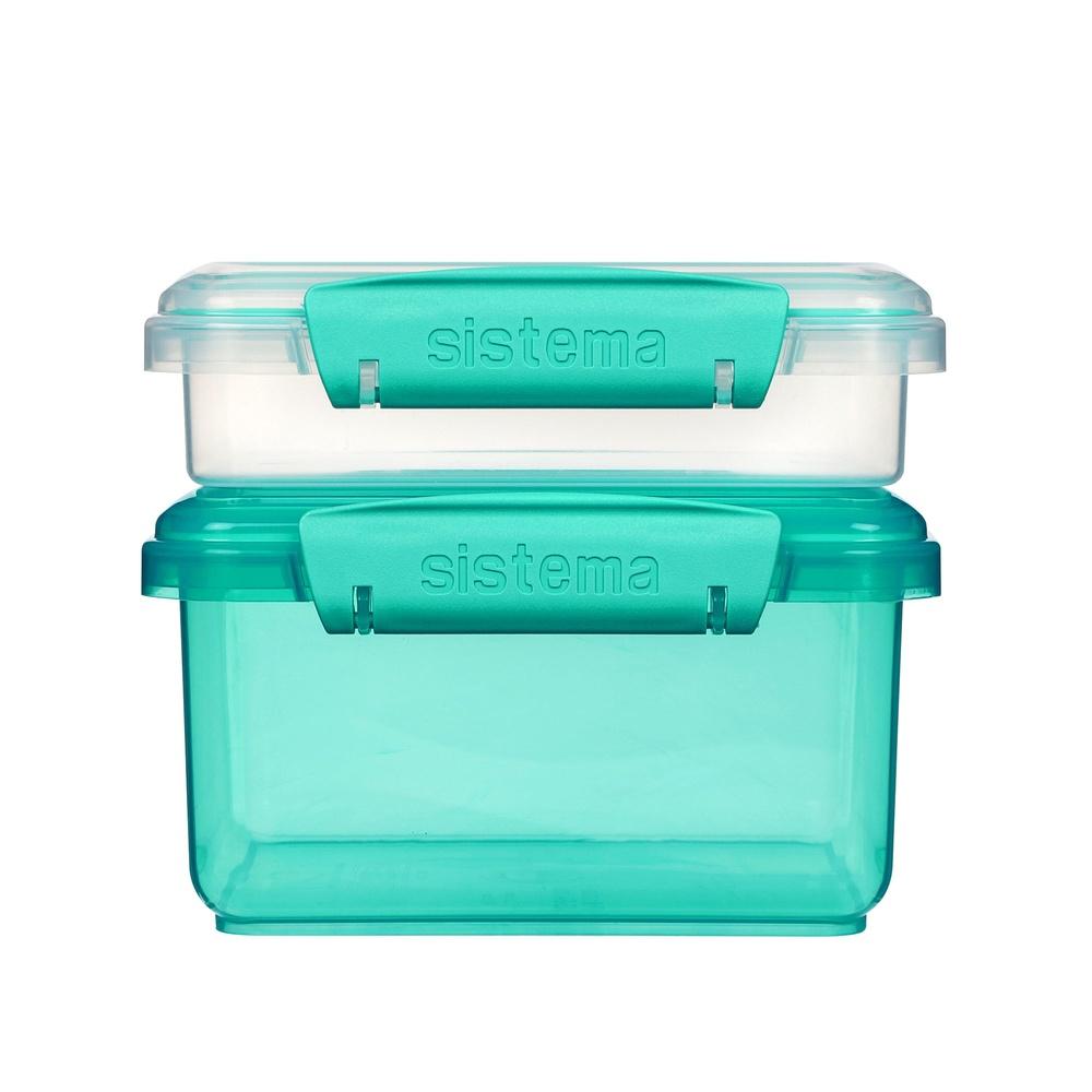 Modular Stackable Plastic Food Storage Containers Set of 2 Microwave Dishwasher Freezer Safe Efficient Pantry Organizer