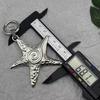 Stylish Metal Keychain Starfish Shape Key Ornament Fashionable Key Pendant Perfect for Enhancing the Look of Bag and Key