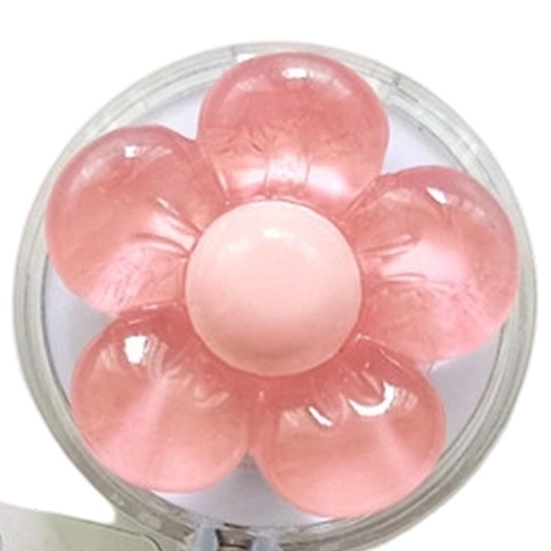 Retractable Badge Holder with Metal Pocket Clip Flower ABS Badge Holder for Student Teacher Doctor Nurse Badge Holder