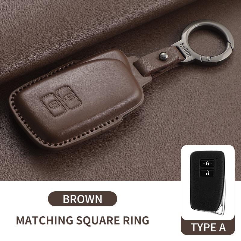 Top Layer Leather Car Key Case Cove Fob for Lexus NX GS RX IS ES GX LX RC 200 250 350 LS 450H 300H Car Keychain Accessories