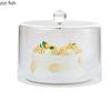 Cake Stand Wooden Pallets Acrylic Cake Lid Transparent Dust Cover Cake Pan Display Stand Dim Sum Dish Snack Tray Fruit Plate