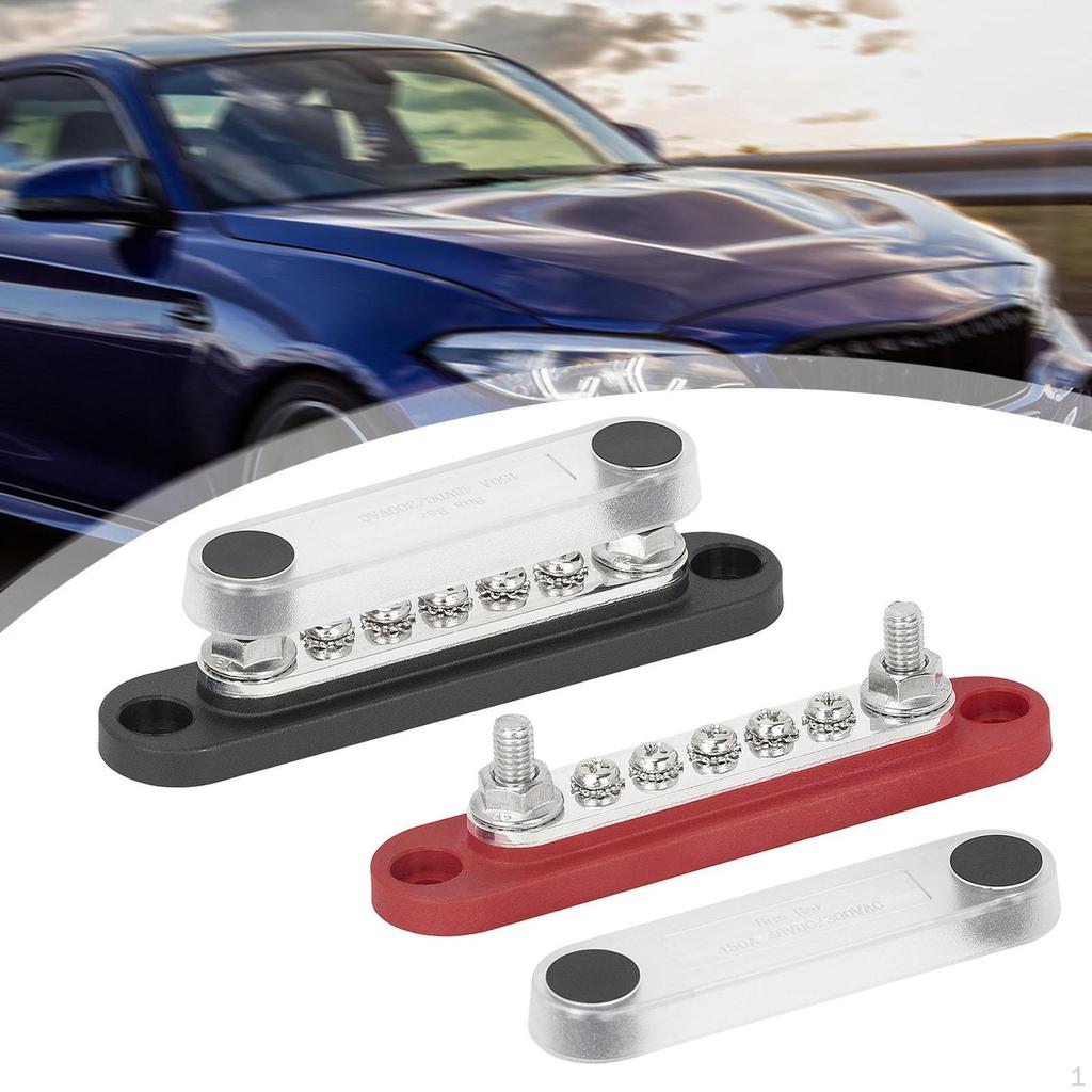 150A Power Distribution x M4 Screw Terminals 48V Copper Busbar Easy to Use Portable for Marine