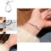 Trendy Silver Bracelet For Women With Beautiful Flower And Butterfly Decorations