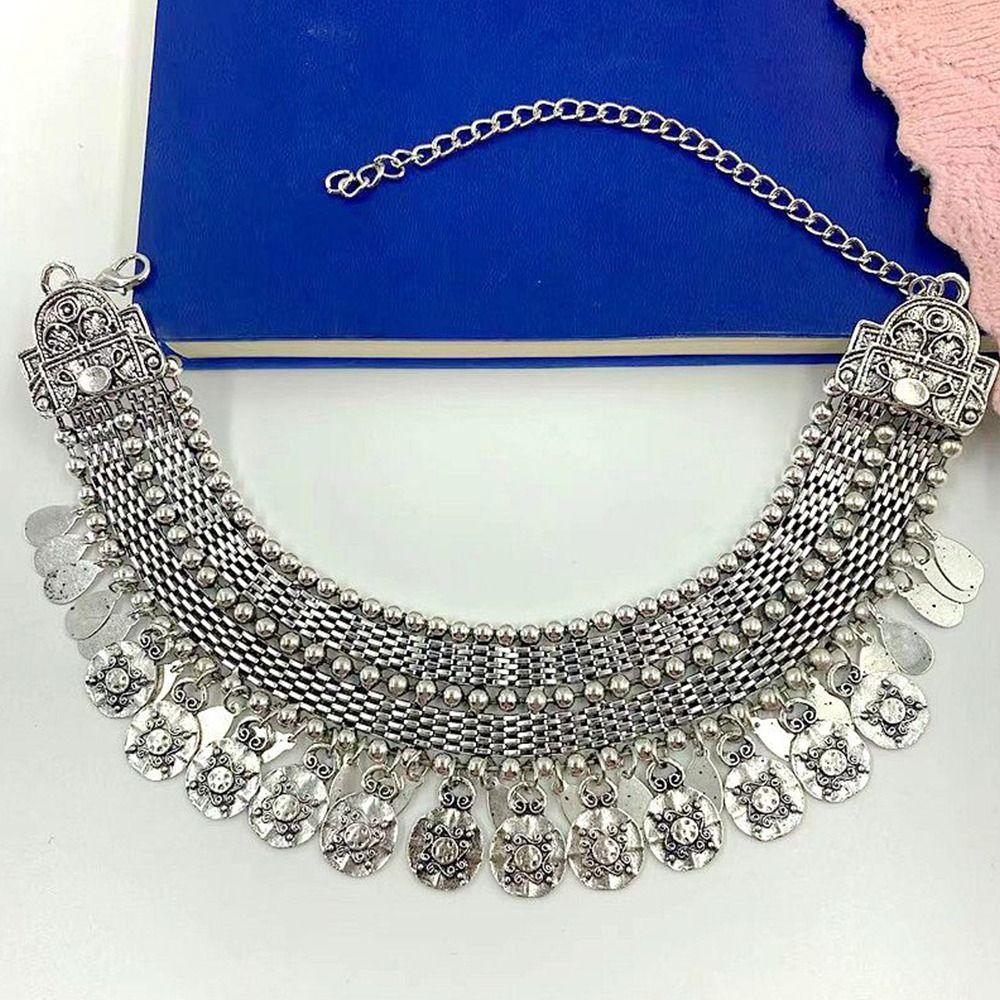 Geometric Shape Vintage Necklaces Alloy Turkish Necklaces Fashion Boho Necklaces  Vintage Look