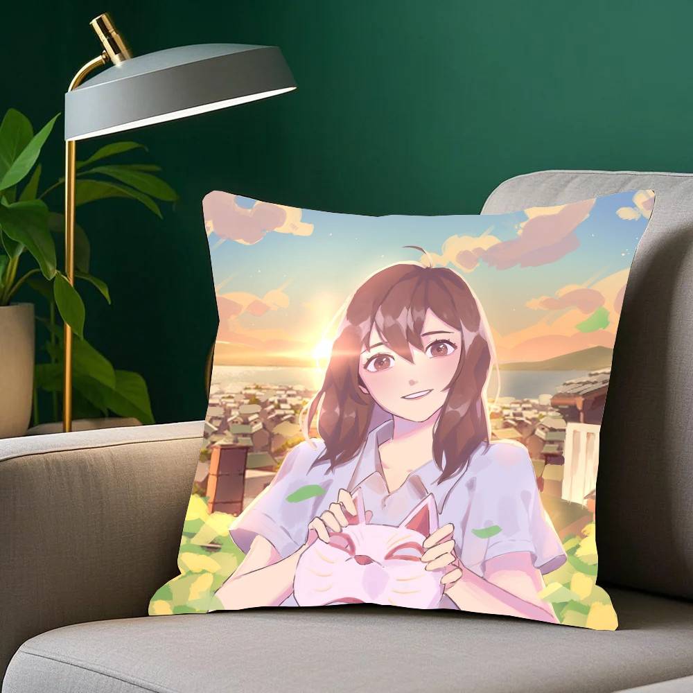 Anime Movie A W-Whisker Away Pillow Case Fashion Square Pillowcase Bedroom Sofa Room Ins Decoration Leisure