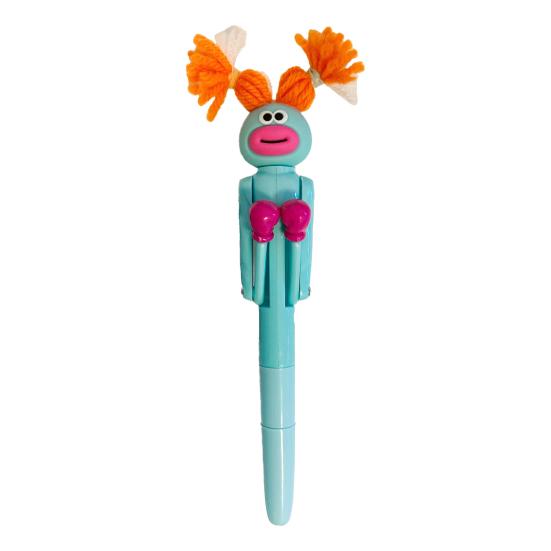 Funny Boxing Pens Fried Hair Boxing Robot Ballpoint Pens with Punching Arm for Office School Home Supplies Novelty Gifts for Christmas Birthday