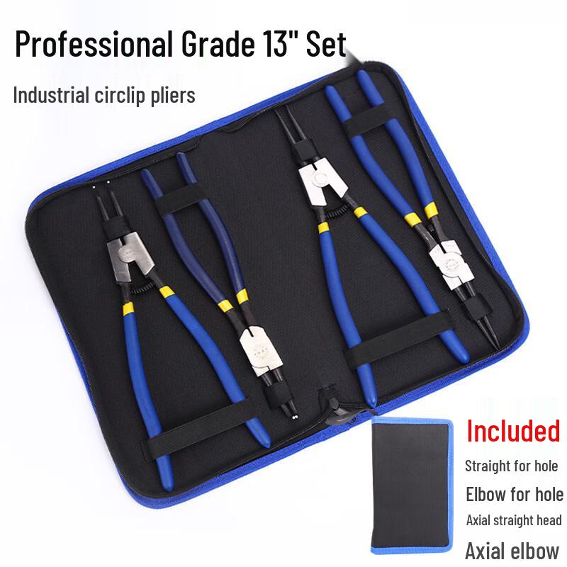 Furonghua 13-inch Snap Ring Pliers 4-Piece Set