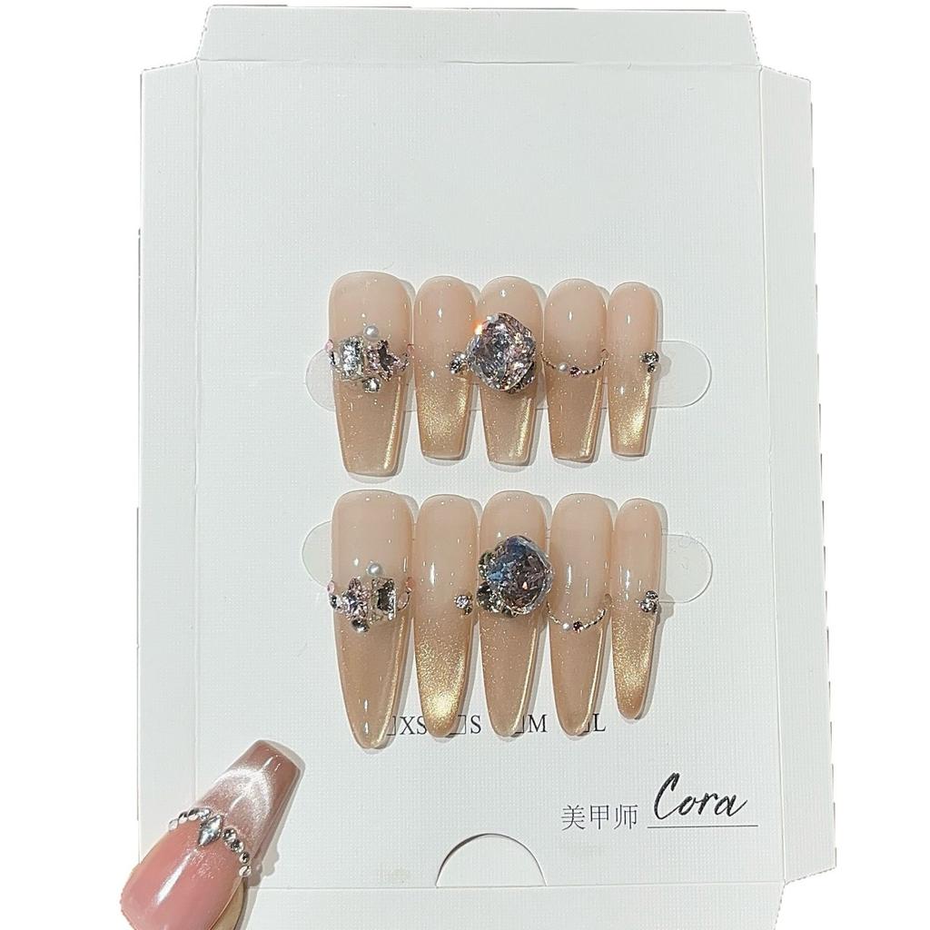 Pure Handmade Flash French Glass Bead Cat Eye K9 Patch Detachable Wearable Armor