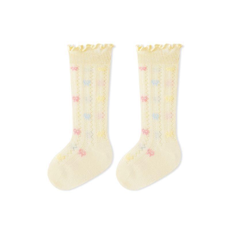 Summer Thin Baby Socks For Girls Cute Lightweight Breathable Mesh Mid-calf Sock 0-5Years Girls Ruffle Bow Princess Kids Socks