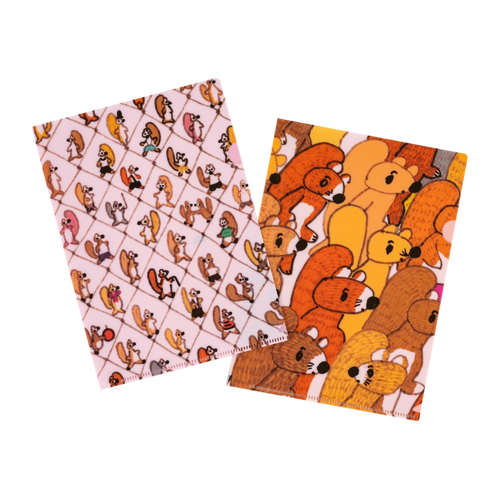 

Hobonichi Techo ORANGE Hobonichi Clear File Squirrels Galore Cousin Size of Planner Accessory 100% / - - (Set 2) (A5)