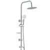 Shower Set with High Pressure Bathroom Shower Head System for Home Hotel Overhead Rainfall Shower Combo Black Round/Square