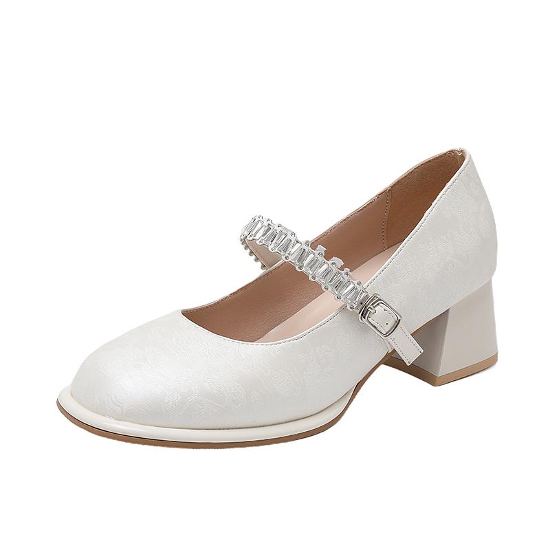 Fashion Chinese Mary Jane Shoes Feminine Celebrity High Heels