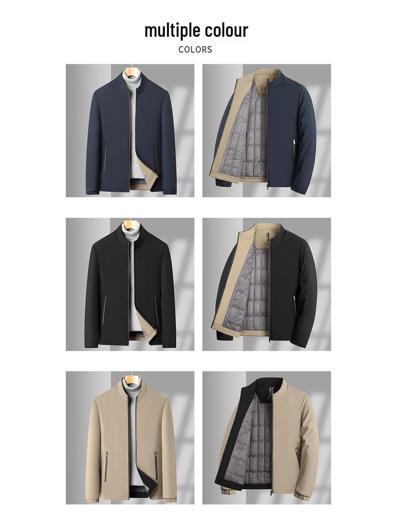 Men's Plus Velvet Thick Cotton Jacket for Autumn/Winter – Middle-aged & Elderly