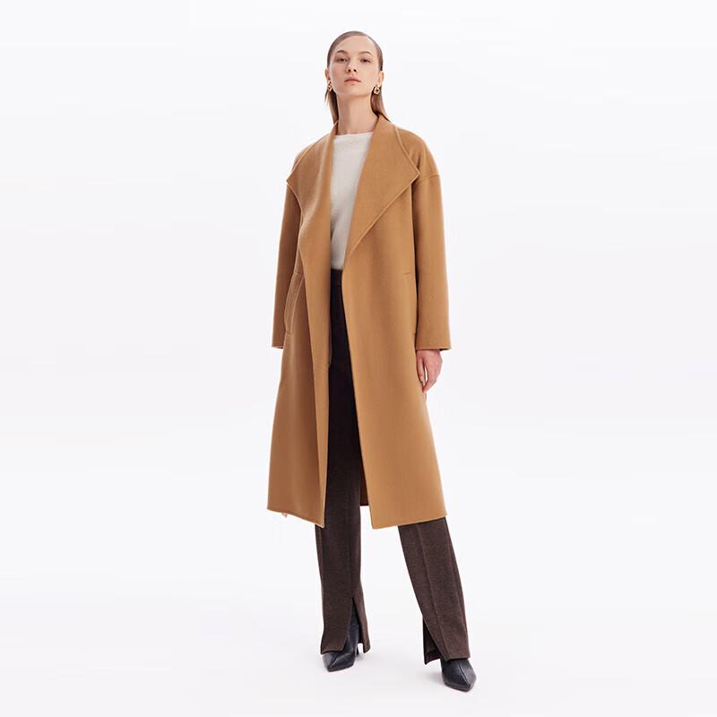 GOELIA Double-Faced Cashmere French Style Mid-Length Coat