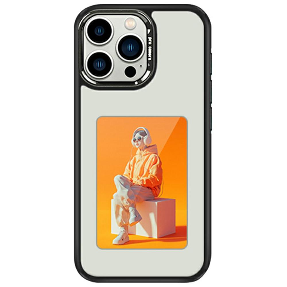 For iPhone 16 Pro Max E-Ink Case 4 Inch HD 4 Colors Phone Cover Supports NFC Transfer DIY Pictures