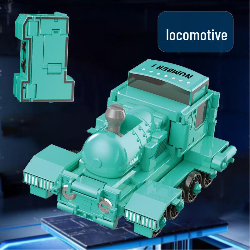 Children's Transforming Number Robot Toy Combiner – Assembled Autobot