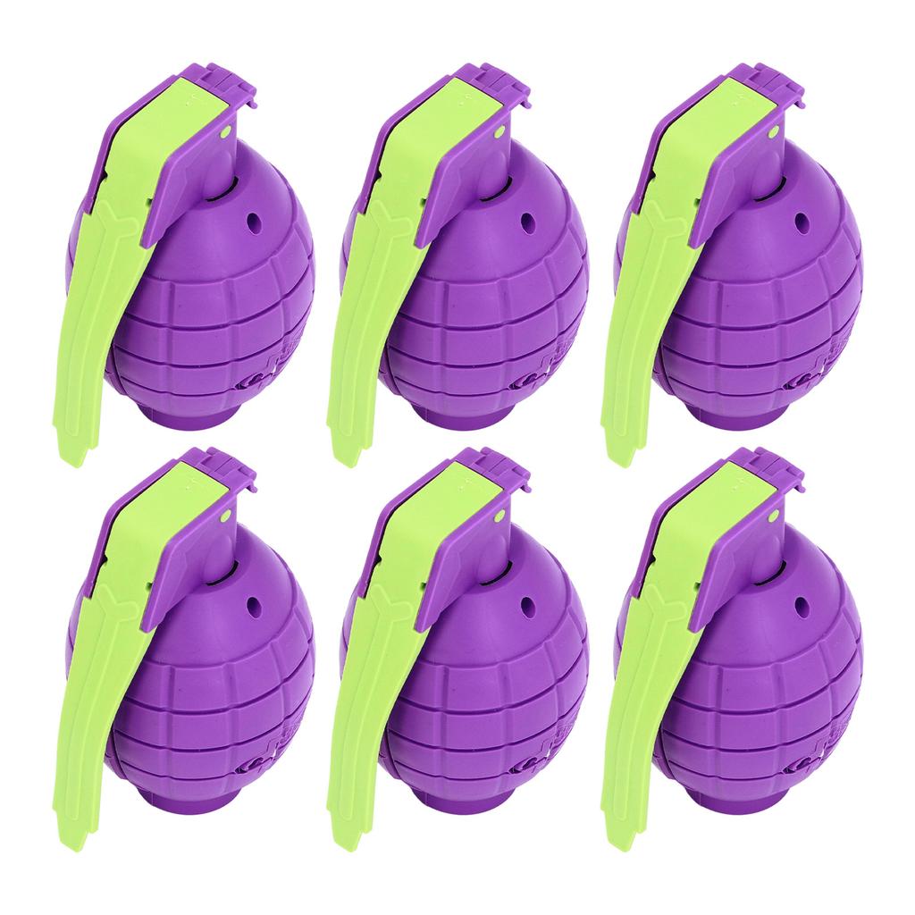 6pcs Kids Toy Hand Grenades Pretend Role Play Plastic Grenades Toys with Realistic Sound Effects