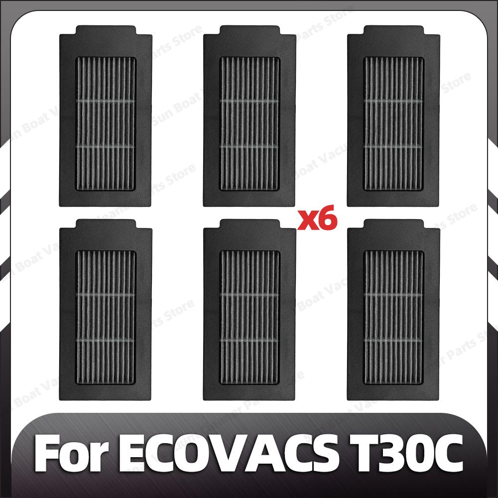 Kompatibel für ECOVACS T30C / T30C OMNI / T30C PRO OMNI Haupt- Seitenbürste Filter Mopp-Pad Staubbeutel Ersatzteile Zubehör