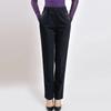 GMXIA Middle-aged and Elderly Women's Pants, Spring and Summer Mom Jeans, Large-sized Stretch, High-waisted, Loose Harem Straight-leg Pants