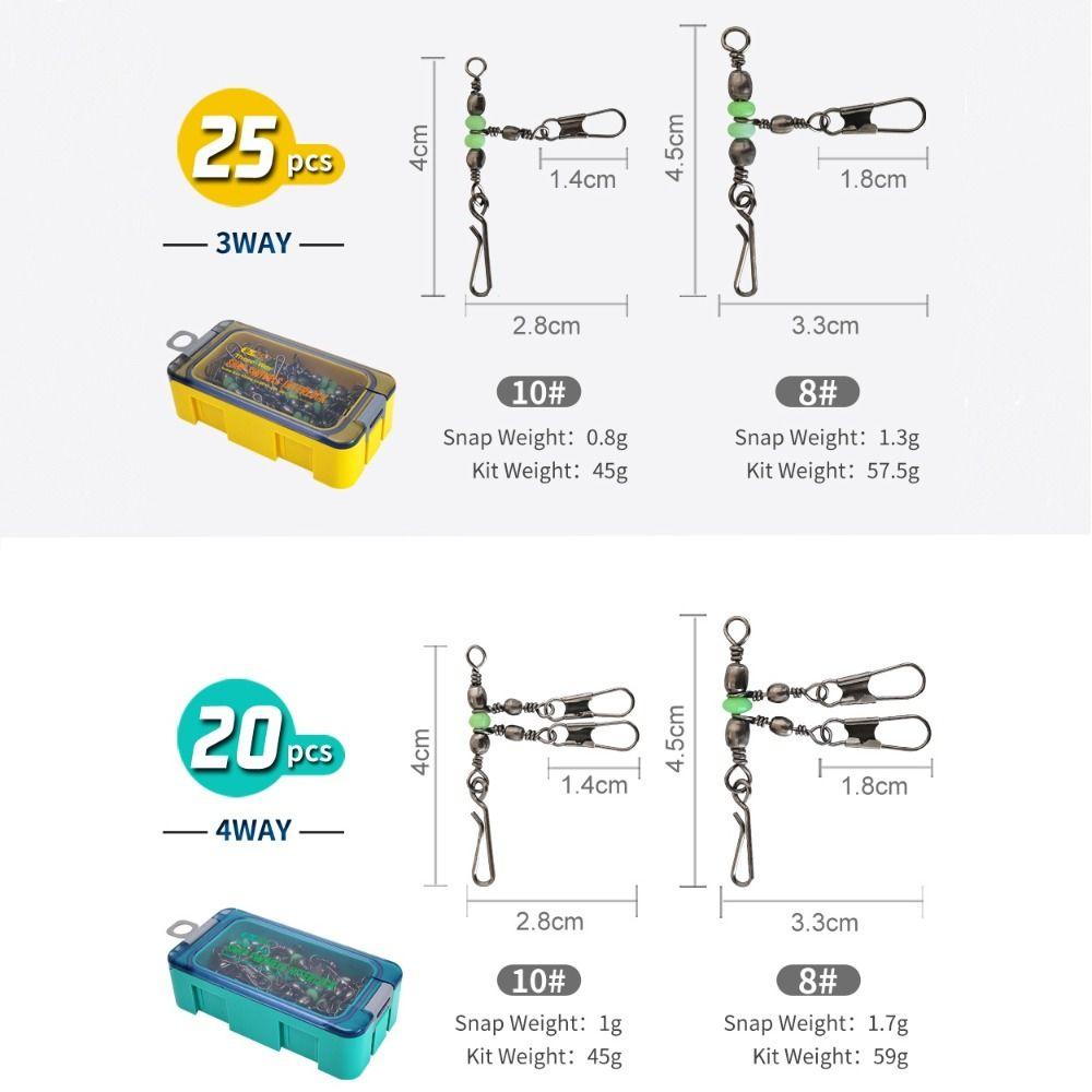 Interlock Snap Fishing Swivels Luminous Fishing Snap Tackle Fishing Pin Connector  Squid Jig