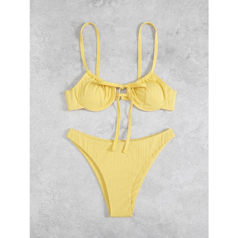 Bikini swimsuit bikini solid color swimsuit, sexy, split swimsuit S