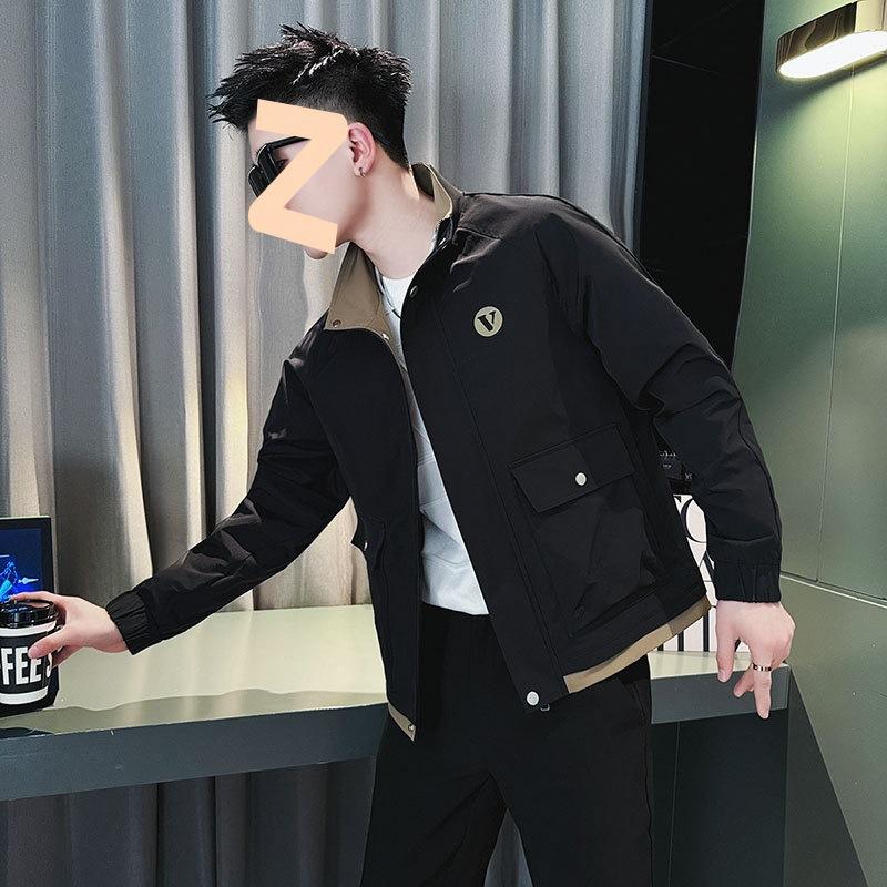 Autumn and Winter Trendy Brand Men's Tooling Jacket Men's Stand-up Collar Top 2025 New High-end Ruffian Handsome Casual Jacket Tide