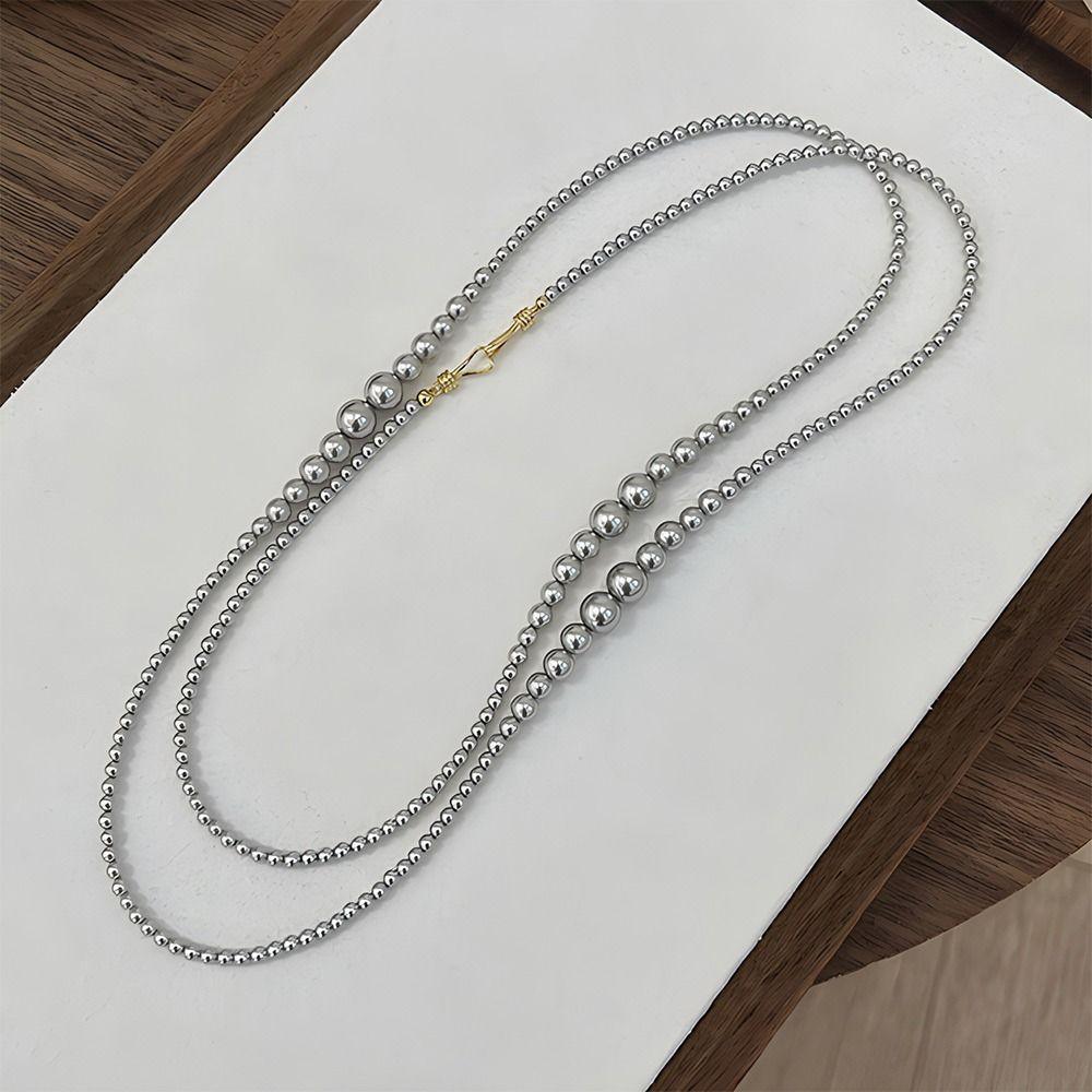 Charming Pearl Necklace Exquisite Elegant Pearl Choker High-end Long Chain Necklace  Daily Wear