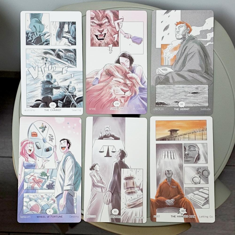 Manga Tarot In Rigid Box 90 Pcs Cards (78 Pcs Tarot Cards + 12 Oracle Cards) 12*7cm Printed On 350GSM Double-embossed Cardstock