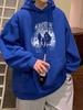 Men's Trendy Ins-Style Loose Hooded Sweatshirt, Letter Print, Versatile Jacket for Spring/Autumn 2024 Arrival.
