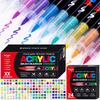 Marqueurs Peinture Acrylique Pointe Pinceau Marqueurs Peinture pour Peinture sur Roche Bois Toile Pierre Cadeau de Noël Artisanat DIY