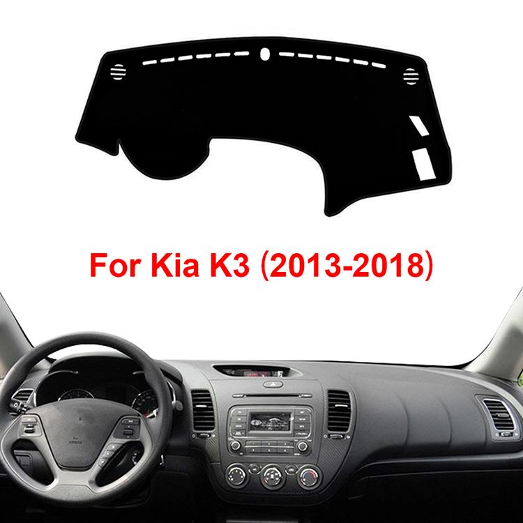 Interior Dashboard Cover Pad for 2013-2018 Kia K3 Sunshade Protector Anti-UV Dash Mat Non-slip Car Interior Moulding