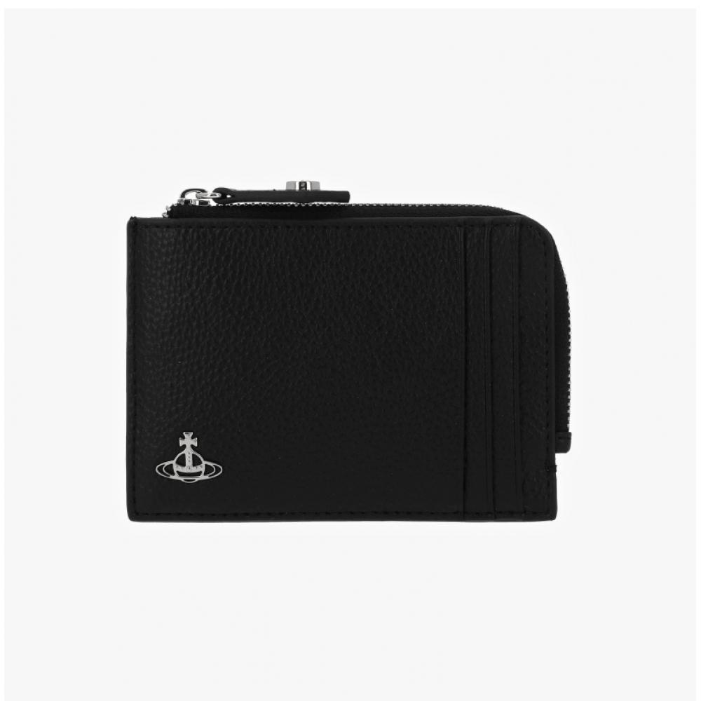 Vivienne Westwood 54020008u S000d N403 Vegan Bio Green Grain Zip Card Holder