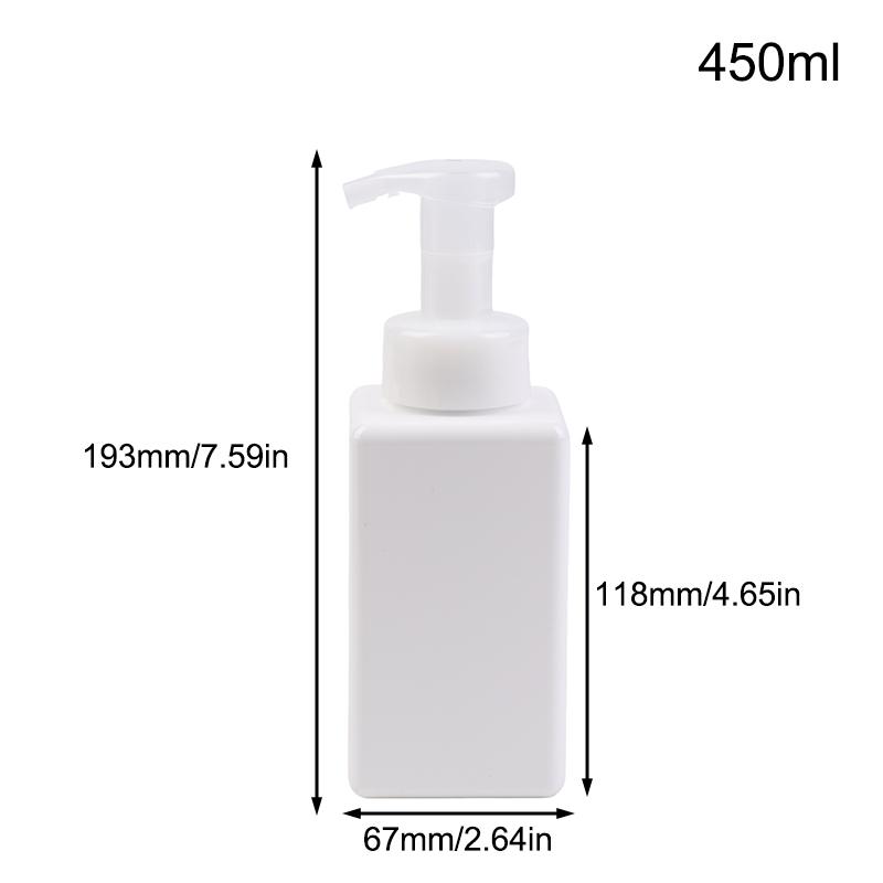 Square Plastic Pump Bottles – Refillable Containers for Shampoo, Lotion & Soap Dispensing