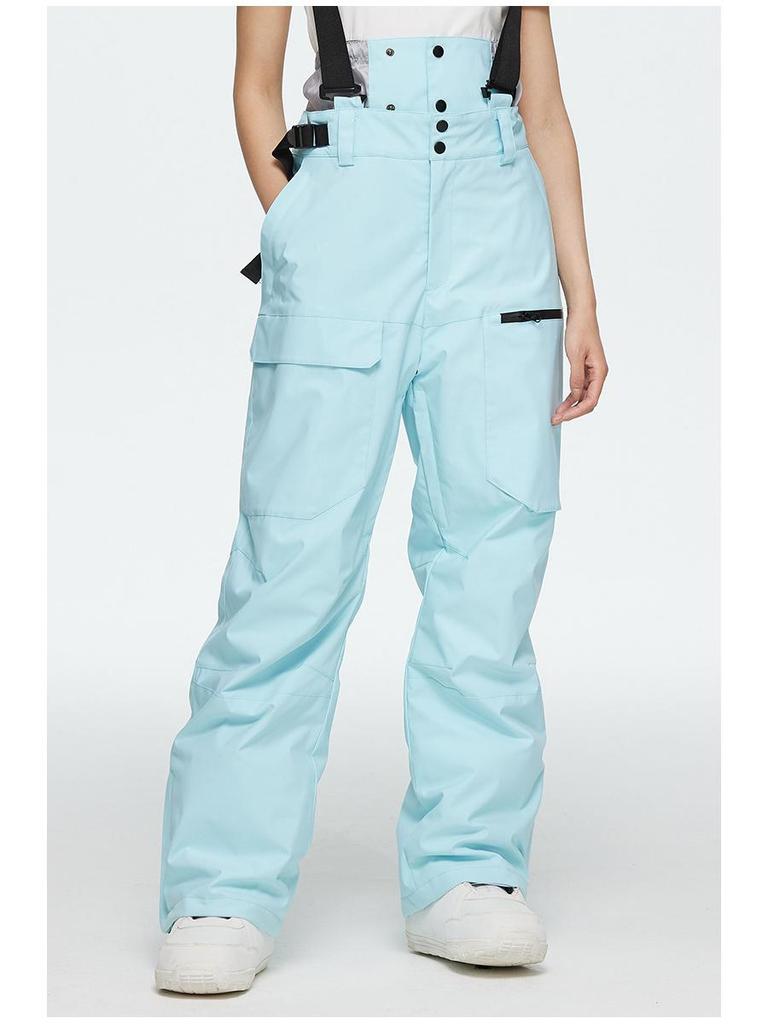 Ski Pants with Suspenders for Men & Women: Windproof, Waterproof, Warm, Thickened for Winter Snowboarding & Skiing