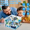 Hallisun Building Blocks Set: Cat Room Model, 3D Puzzle Toy, Miniature House, Mini Size, Brick Blocks, for Adults and Children (8+), Boys and Girls, C