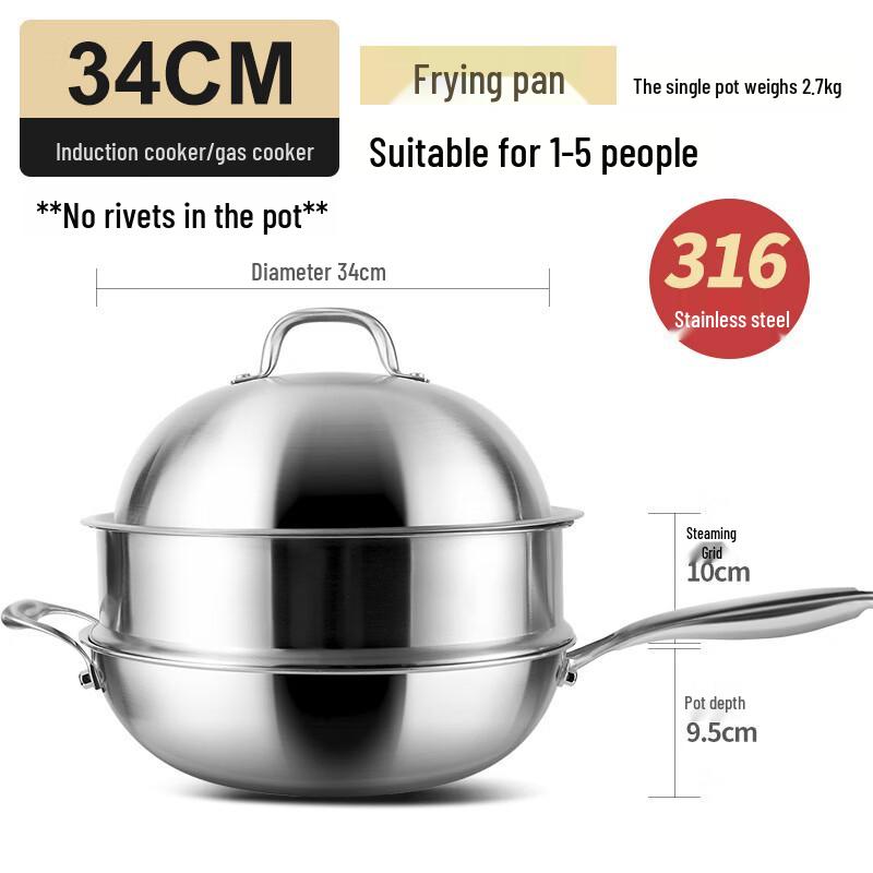 

Zhu Chuang Jing Pin Вок из нержавеющей стали 316