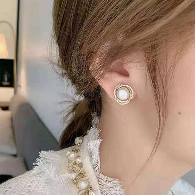S925 Silber Nadel Surround Zirkonia Diamant Perle Ohrstecker Feminines Temperament Einfache Premium Ohrringe Super Fee Ohrringe
