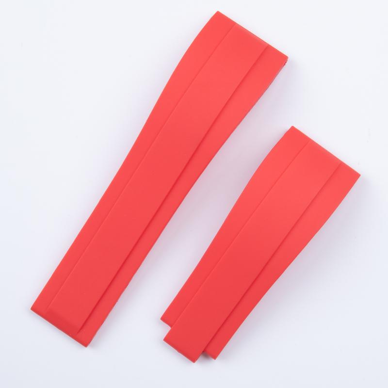Soft Nature Rubber Watch Band For Rolex Strap For GMT Daytona Submariner YachtMaster Wristband 20/21mm Bracelet Fold Buckle