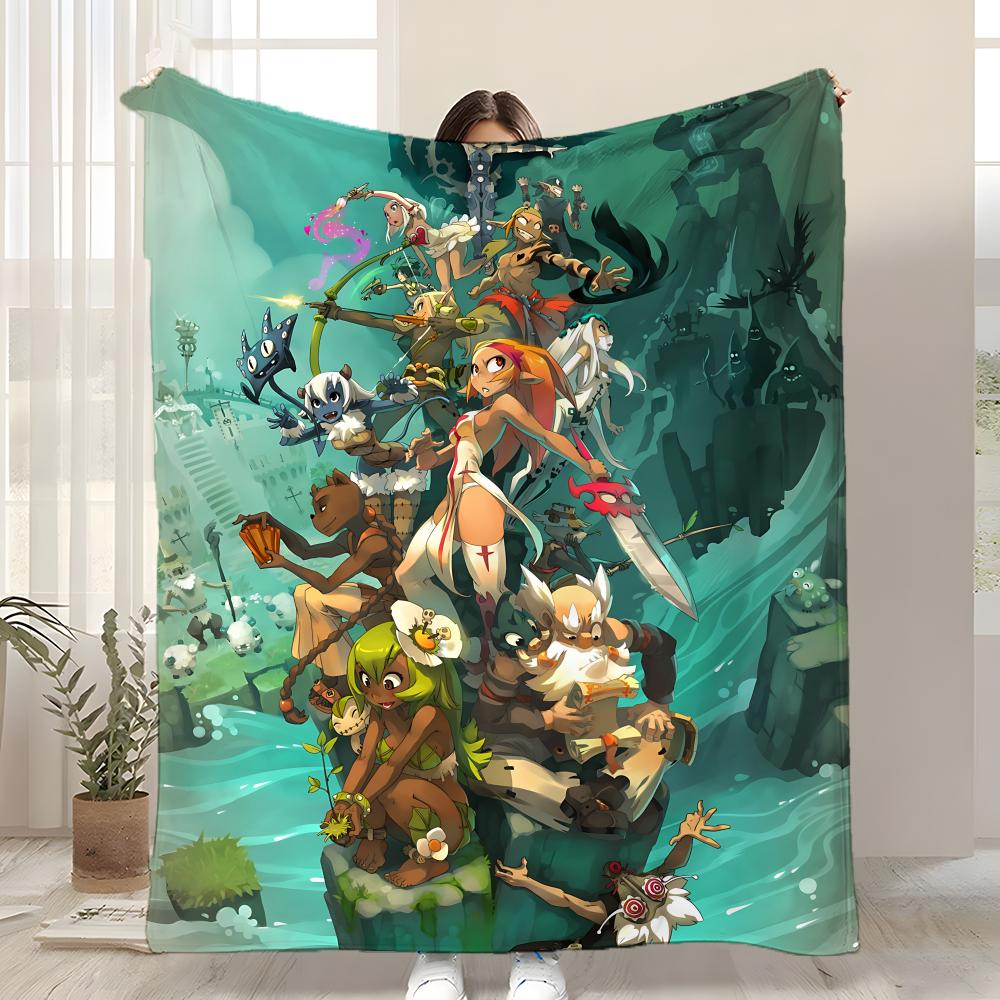 Game Dofus Throw Kid-Friendly Flannel Throw Blanket Soft Warm Anti-Static Washable All Season