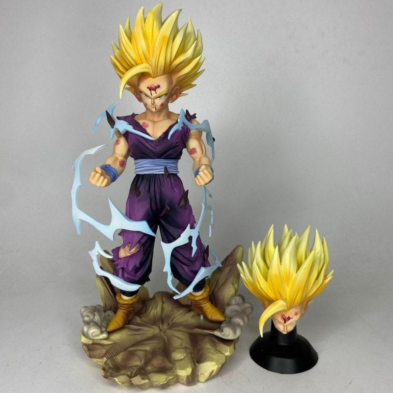 Dragon Ball Z Son Super Saiyan 2 Gohan Figura de Acción Coleccionable Estatua de PVC Adorno de Escritorio Colección Anime Regalo de Cumpleaños