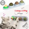 Catnip naturale Cat Wall Stick-on Ball Toy Scratchers Treats Healthy Natural Rimuove le palline per favorire la digestione Snack di erba gatta