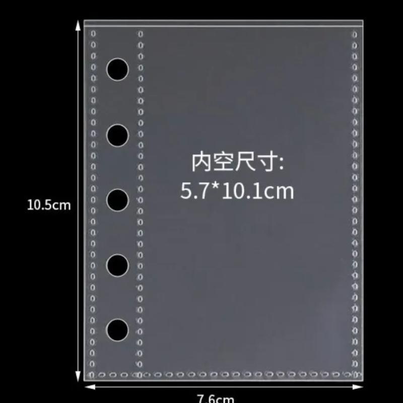 M5 5Holes Transparent Star Loose Leaf Binder Cover Journal Sketchbook Accessories Diary Office Supplies