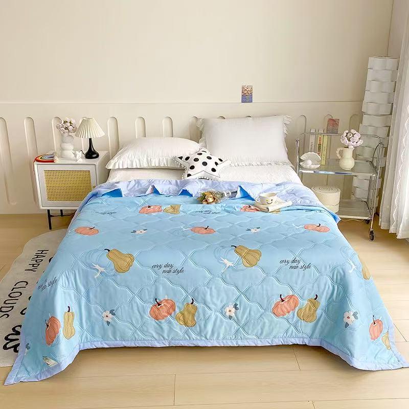 Washable Cotton Summer Quilt - Single & Double Sizes, Perfect for Naps & Gifts