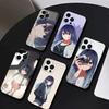 Anime Oshi No Ko Phone Case For iPhone 16,15,14,13,12,17,Pro Max,Plus Silicone Black Case