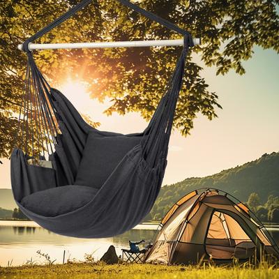 Odolné závěsné houpací křeslo do sítě Nábytek do ložnice Závěsné houpadlo Vnitřní venkovní Bavlněné lano Boho Křeslo na terasu Domácí dekorace na balkon