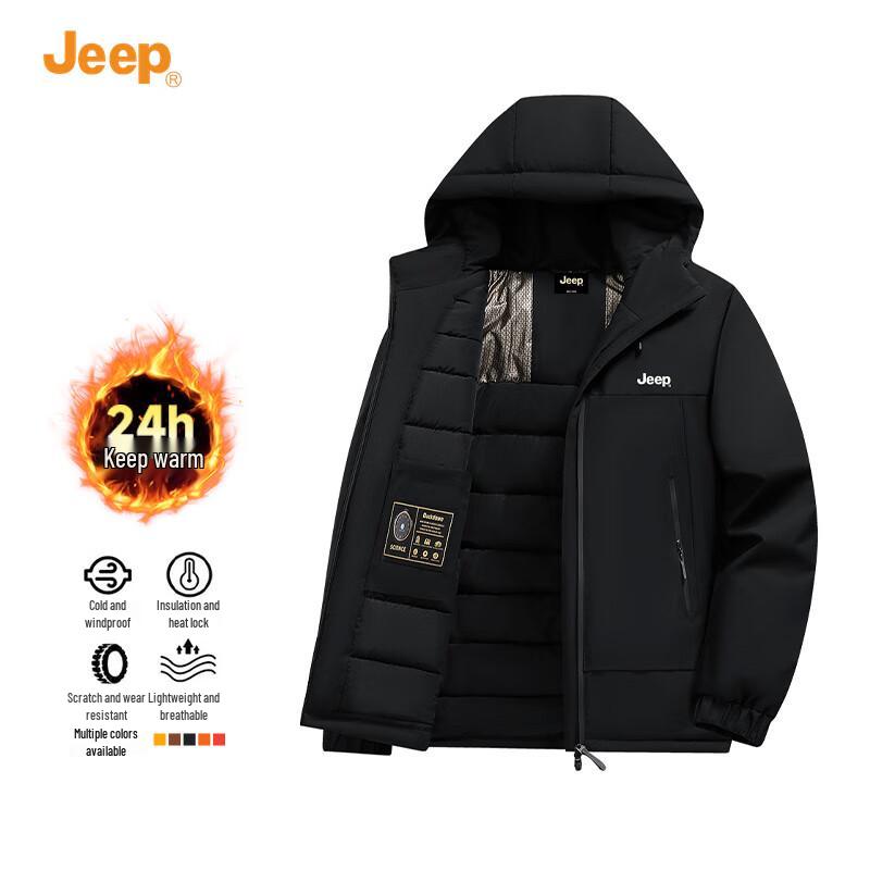 Jeep Men's Hooded Winter Padded Jacket