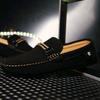 Herren Slipper Mokassins Mode Lässige Wildleder Schuhe Herren Blaue Slipper Mokassins für Herren Flats Freizeit Sommerschuhe