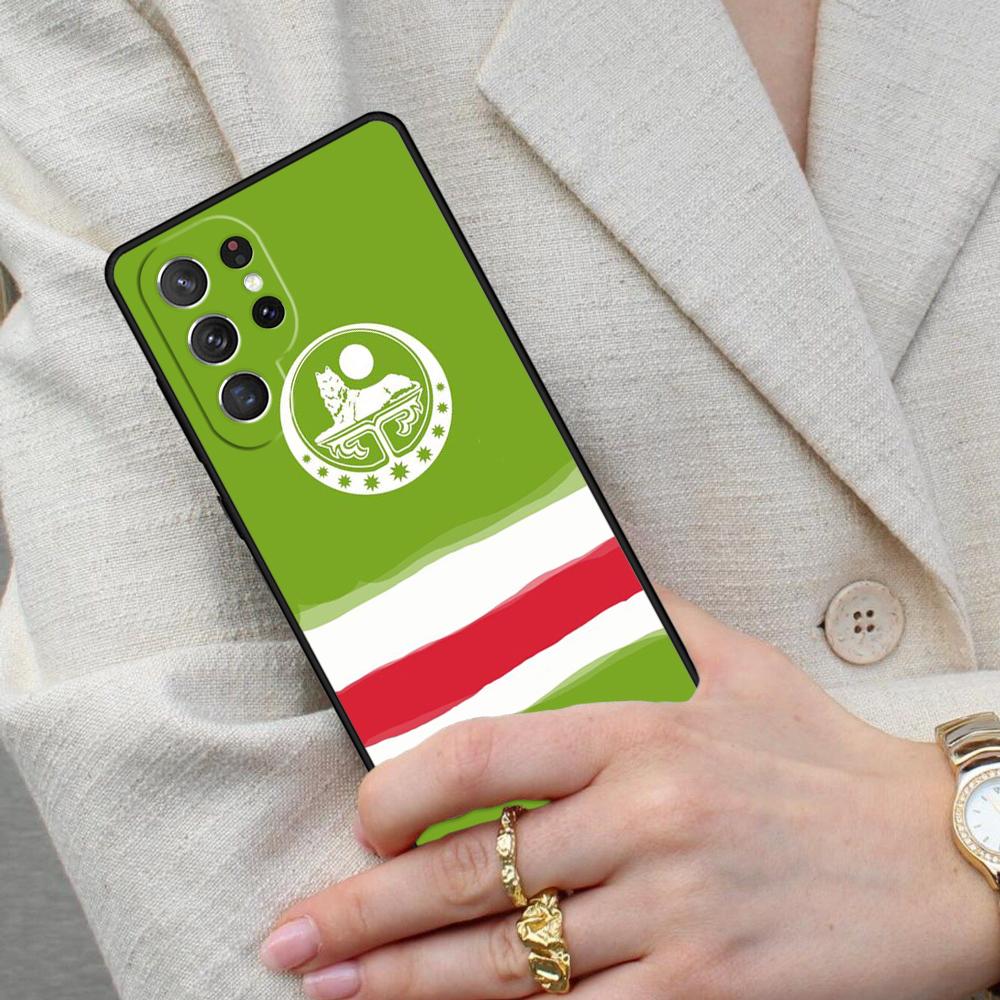 Chechen Flag Chechnya Cell Phone Case for Samsung Galaxy S26 Ultra S25 S24 S23 S22 S21 S20 Note10 Cover